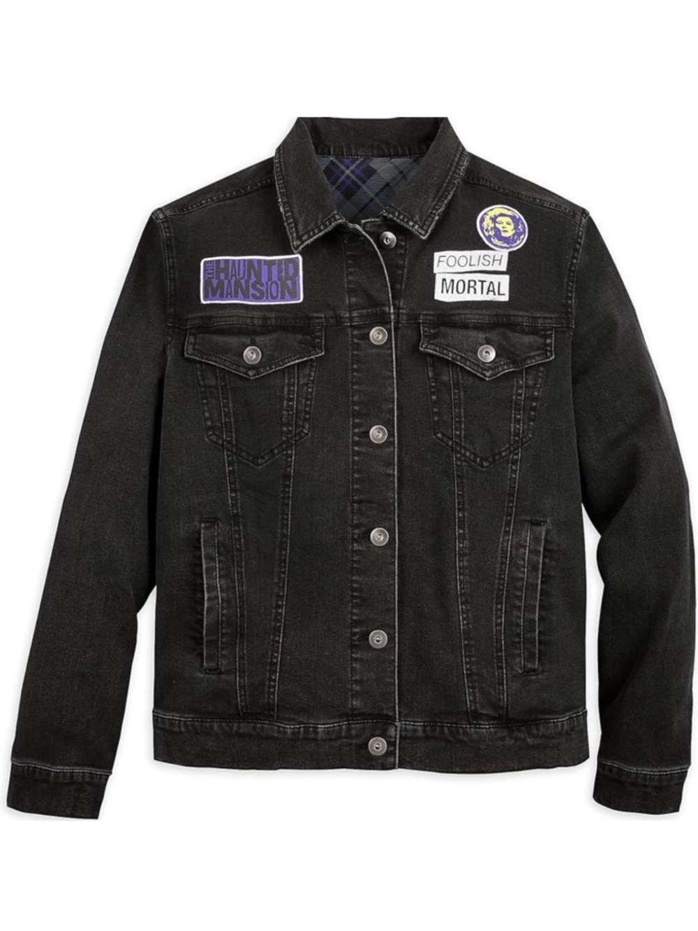 Disney parks haunted mansion black jean jacket 2xl plus size EUC